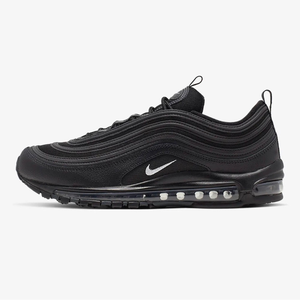 Nike air max 97 black with white swoosh like new